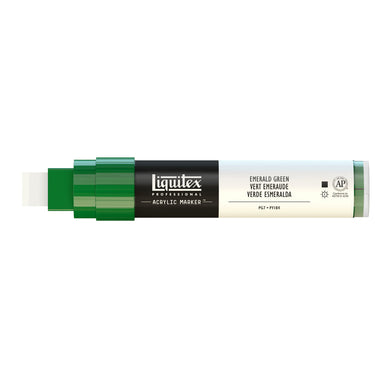 Liquitex Marqueur acrylique Vert Émeraude - 15MM produit en gros plan sur fond blanc.