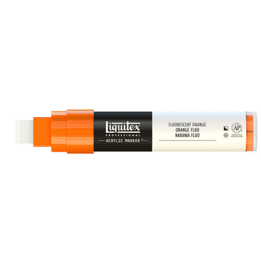Liquitex Marqueur acrylique Orange Fluorescent - 15MM produit en gros plan sur fond blanc.