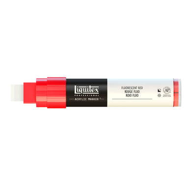 Liquitex Marqueur acrylique Rouge Fluorescent - 15MM produit en gros plan sur fond blanc.