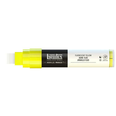 Liquitex Marqueur acrylique Jaune Fluorescent - 15MM produit en gros plan sur fond blanc.
