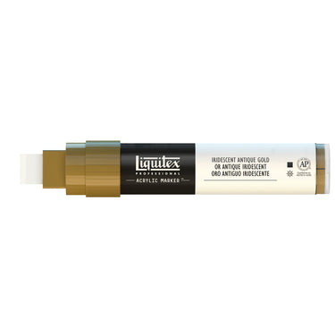 Liquitex Marqueur acrylique Or Antique Iridescent - 15MM produit en gros plan sur fond blanc.