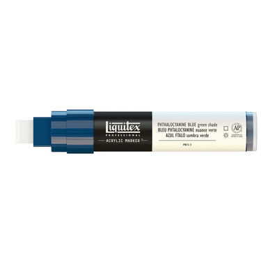 Liquitex Marqueur acrylique Bleu Phtalocyanine Nuance Verte - 15MM produit en gros plan sur fond blanc.