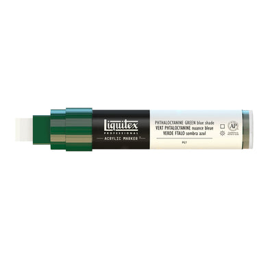 Liquitex Marqueur acrylique Vert Phtalocyanine Nuance Bleue - 15MM produit en gros plan sur fond blanc.