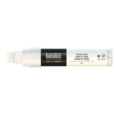 Liquitex Marqueur acrylique Blanc de Titane - 15MM produit en gros plan sur fond blanc.