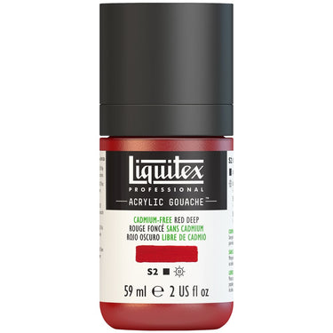 Gouache Acrylique Liquitex Rouge Foncé sans Cadmium 59ML (produit en gros plan sur fond blanc)