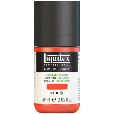 Gouache Acrylique Liquitex Rouge Clair sans Cadmium 59ML (produit en gros plan sur fond blanc)