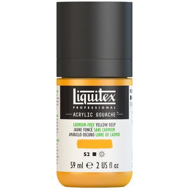 Gouache Acrylique Liquitex Jaune Foncé sans Cadmium 59ML (produit en gros plan sur fond blanc)