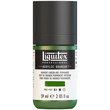 Gouache Acrylique Liquitex Vert de Hooker Permanent Imitation 59ML (produit en gros plan sur fond blanc)