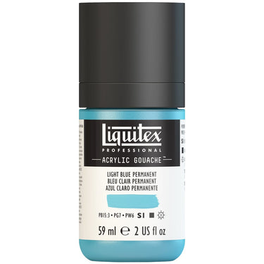 Gouache Acrylique Liquitex Bleu Clair Permanent 59ML (produit en gros plan sur fond blanc)