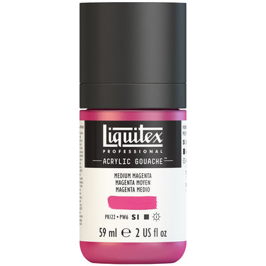 Gouache Acrylique Liquitex Magenta Moyen 59ML (produit en gros plan sur fond blanc)