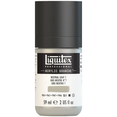 Gouache Acrylique Liquitex Gris neutre 7 59ML (produit en gros plan sur fond blanc)