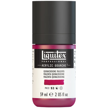 Gouache Acrylique Liquitex Magenta Quinacridone 59ML (produit en gros plan sur fond blanc)