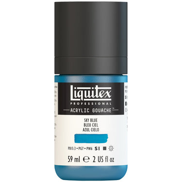 Gouache Acrylique Liquitex Bleu Ciel 59ML (produit en gros plan sur fond blanc)