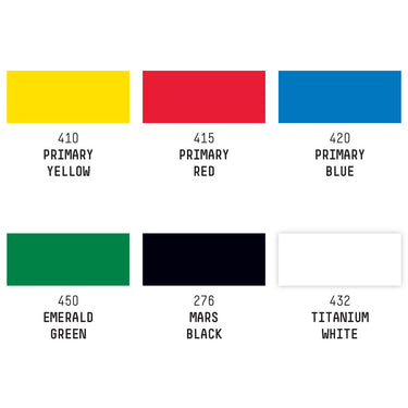 LQX ACRYLIC GOUACHE SET 6X59ML PRIMARIES [SWATCHES] 887452999911