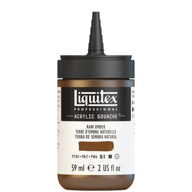 Gouache Acrylique Liquitex Flacon de 59ML, Terre d'Ombre Brûlée. Sans Capouchon, Sur Fond Blanc.