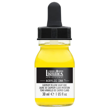 Liquitex Encres Acrylique, 30ML, Jaune de Cadmium Clair Imitation (produit en gros plan sur fond blanc)