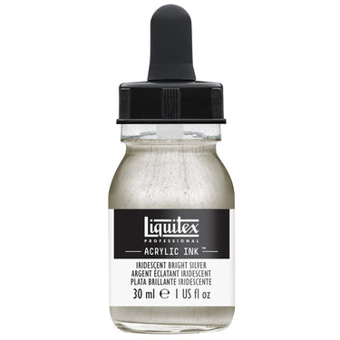 Liquitex Encres Acrylique, 30ML, Argent Éclatant Iridescent (produit en gros plan sur fond blanc)