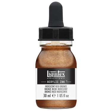 Liquitex Encres Acrylique, 30ML, Bronze Riche Iridescent (produit en gros plan sur fond blanc)
