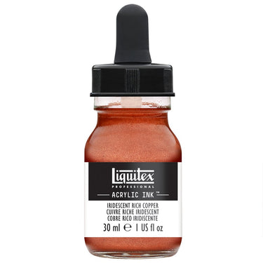 Liquitex Encres Acrylique, 30ML, Cuivre Riche Iridescent (produit en gros plan sur fond blanc)