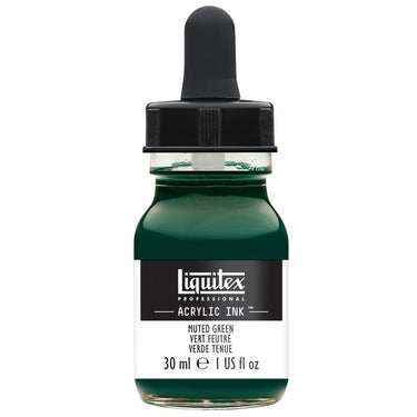 Liquitex Encres Acrylique, 30ML, Vert Feutré (produit en gros plan sur fond blanc)