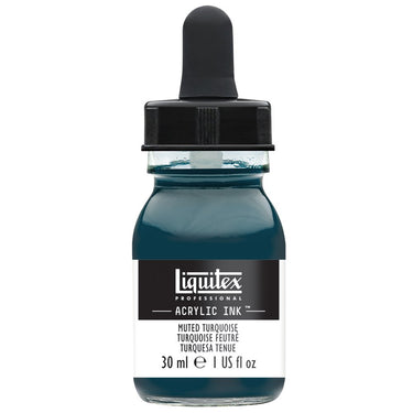 Liquitex Encres Acrylique, 30ML, Turquoise Feutré (produit en gros plan sur fond blanc)