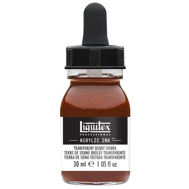 Liquitex Encres Acrylique, 30ML, Terre de Sienne Brûlée Transparente (produit en gros plan sur fond blanc)