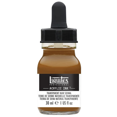 Liquitex Encres Acrylique, 30ML, Terre de Sienne Naturelle Transparente (produit en gros plan sur fond blanc)