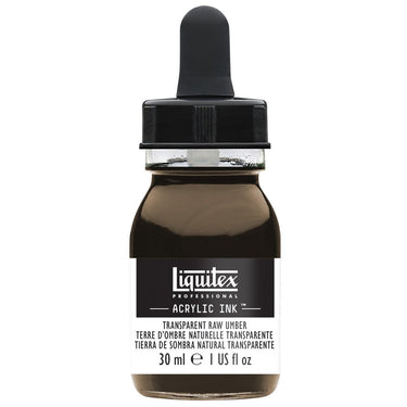 Liquitex Encres Acrylique, 30ML, Terre d'Ombre Naturelle Transparente (produit en gros plan sur fond blanc)