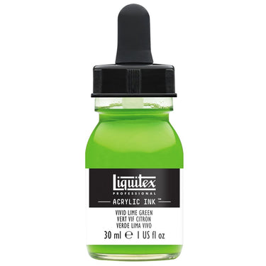 Liquitex Encres Acrylique, 30ML, Vert Vif Citron (produit en gros plan sur fond blanc)