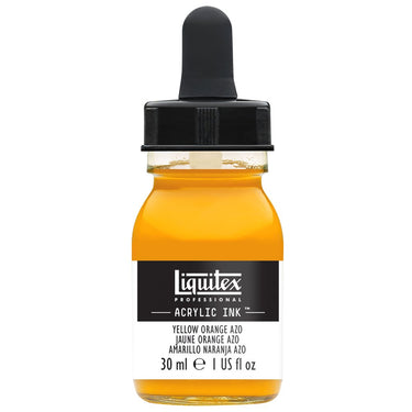 Liquitex Encres Acrylique, 30ML, Jaune Orange Azo (produit en gros plan sur fond blanc)