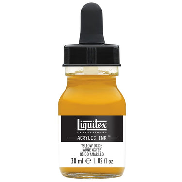 Liquitex Encres Acrylique, 30ML, Jaune Oxyde (produit en gros plan sur fond blanc)
