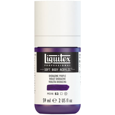 Liquitex Soft Body Flacon de 59ML, Violet Dioxazine (produit en gros plan sur fond blanc)