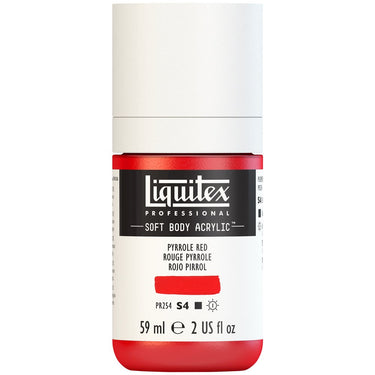 Liquitex Soft Body Flacon de 59ML, Rouge Pyrrole (produit en gros plan sur fond blanc)