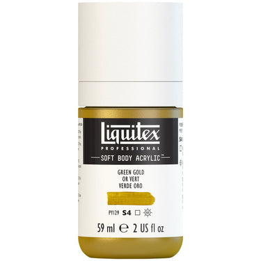Liquitex Soft Body Flacon de 59ML, Or Vert (produit en gros plan sur fond blanc)