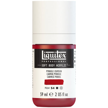 Liquitex Soft Body Flacon de 59ML, Carmin Pyrrole (produit en gros plan sur fond blanc)