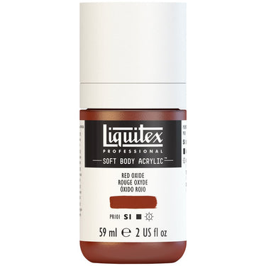 Liquitex Soft Body Flacon de 59ML, Rouge Oxyde (produit en gros plan sur fond blanc)
