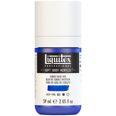 Liquitex Soft Body Flacon de 59ML, Bleu de Cobalt Imitation (produit en gros plan sur fond blanc)