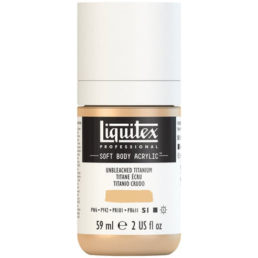 Liquitex Soft Body Flacon de 59ML, Titane Écru (produit en gros plan sur fond blanc)