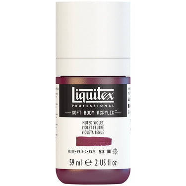 Liquitex Soft Body Flacon de 59ML, Violet Feutré (produit en gros plan sur fond blanc)
