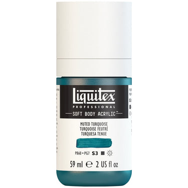 Liquitex Soft Body Flacon de 59ML, Turquoise Feutré (produit en gros plan sur fond blanc)