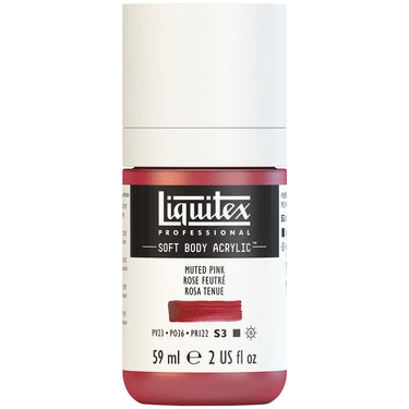 Liquitex Soft Body Flacon de 59ML, Rose Feutré (produit en gros plan sur fond blanc)