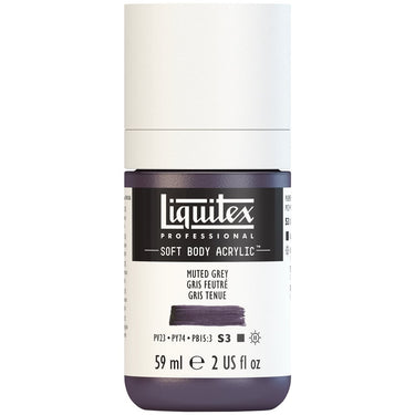 Liquitex Soft Body Flacon de 59ML, Gris Feutré (produit en gros plan sur fond blanc)