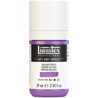 Liquitex Soft Body Flacon de 59ML, Pourpre Éclatant (produit en gros plan sur fond blanc)
