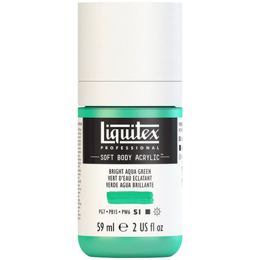 Liquitex Soft Body Flacon de 59ML, Vert d'Eau Éclatant (produit en gros plan sur fond blanc)