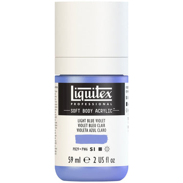 Liquitex Soft Body Flacon de 59ML, Violet Bleu Clair (produit en gros plan sur fond blanc)