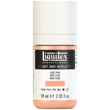 Liquitex Soft Body Flacon de 59ML, Rose Clair (produit en gros plan sur fond blanc)