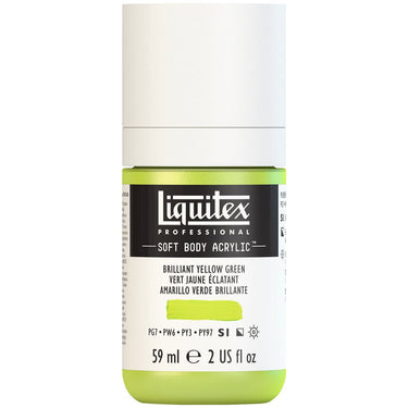 Liquitex Soft Body Flacon de 59ML, Vert Jaune Éclatant (produit en gros plan sur fond blanc)