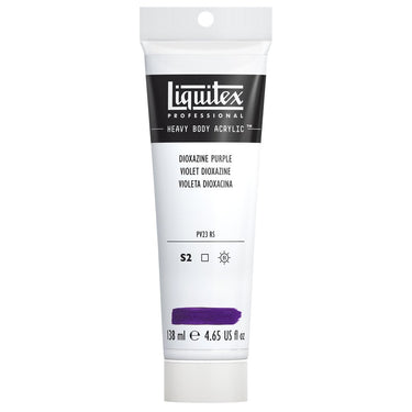 Liquitex Heavy Body Violet Dioxazine 138ML produit en gros plan sur fond blanc.