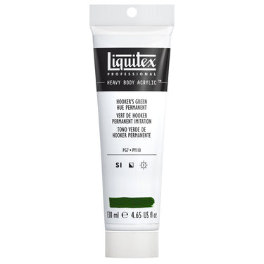 Liquitex Heavy Body Vert de Hooker Permanent Imitation 138ML produit en gros plan sur fond blanc.