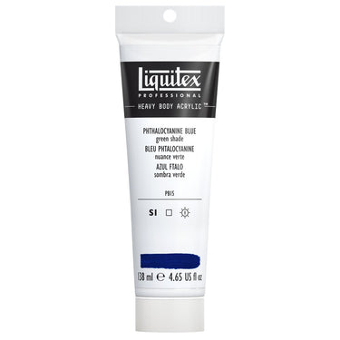 Liquitex Heavy Body Bleu Phtalocyanine Nuance Verte 138ML produit en gros plan sur fond blanc.